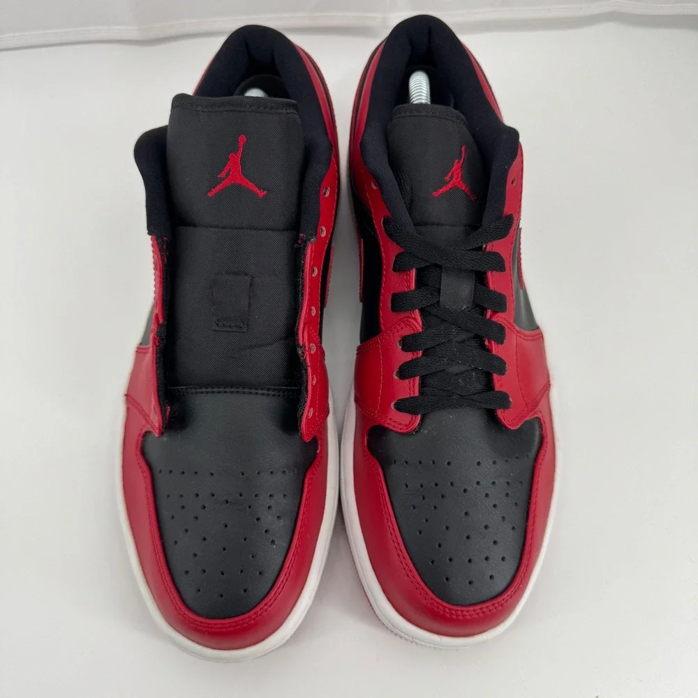 Jordan Air Jordan 1 Low Mens 9.5 Red‎ Black 553558-606 Gym Red Toe Sneaker